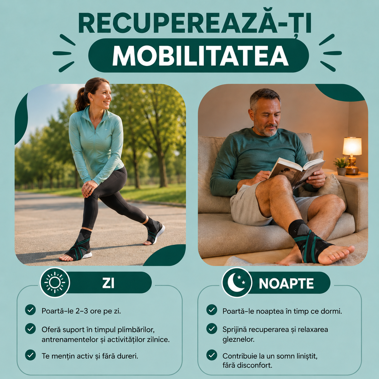 Orteza de glezne - 1+1 GRATIS